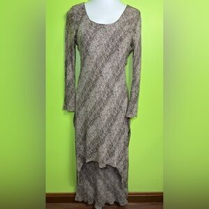 GALA vintage silk snake print asymmetric dress size S